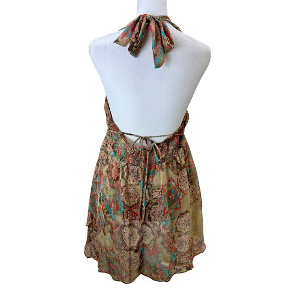 Jordache Y2K Babydoll Hanky Halter Top Crochet Juniors Size 11/13 Fairy Boho - Picture 2 of 11